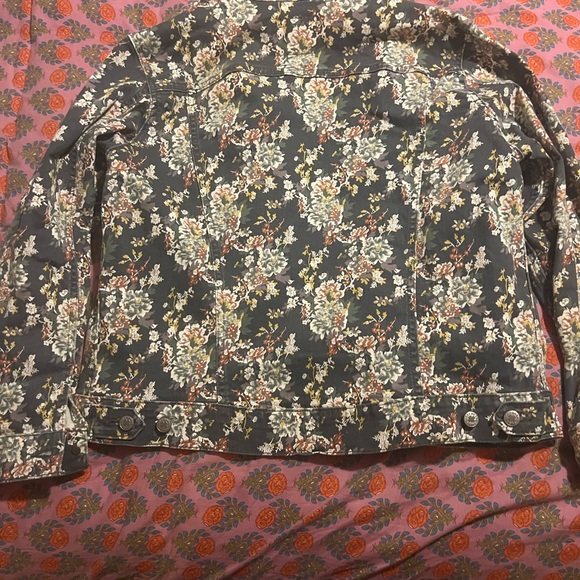 Lucky Brand Floral Jean Jacket - Picture 3 of 3
